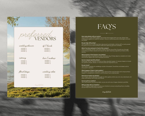 Wedding Photography Client Guide Template | Fully Editable Canva Guide for Photographers